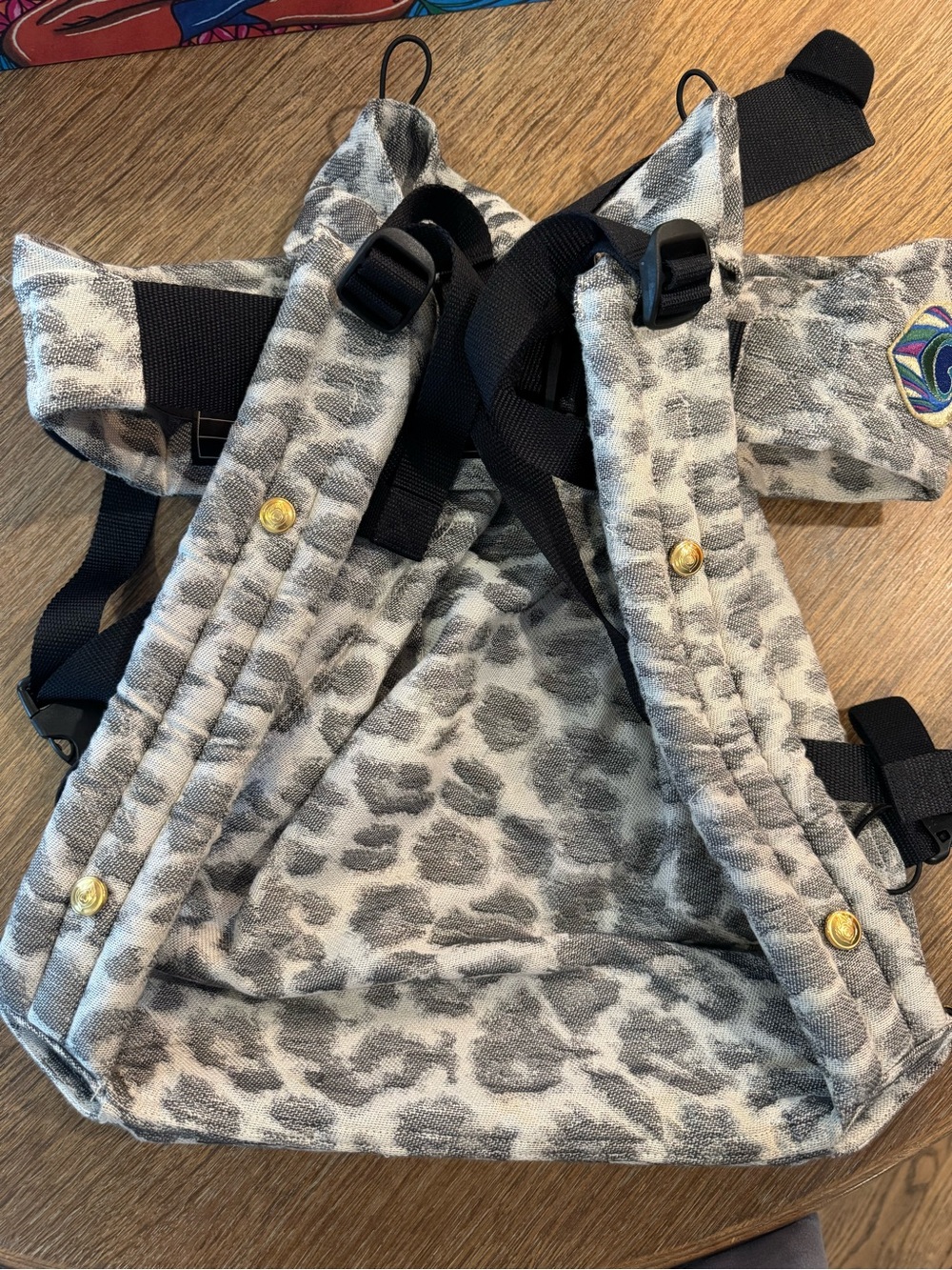 Leopard-Print Kids Carrier Panel in Gray - Picture 5 of 7